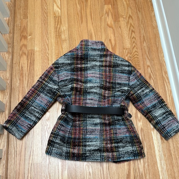 Ba&sh plaid blazer with removable belt. Still avail online - Picture 3 of 7